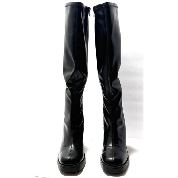 Madden Girl Shoes - Madden Girl Women Dreammerr Stretch Knee-High Block-Heel Boot Black Size 6.5 NWT